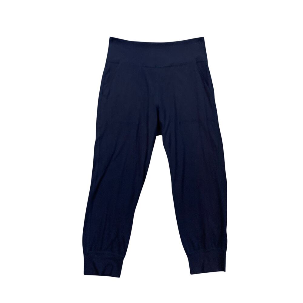 Lululemon Jogger Womens 6 Navy Align Crop Sweat Wicking Reflective Logo Pants